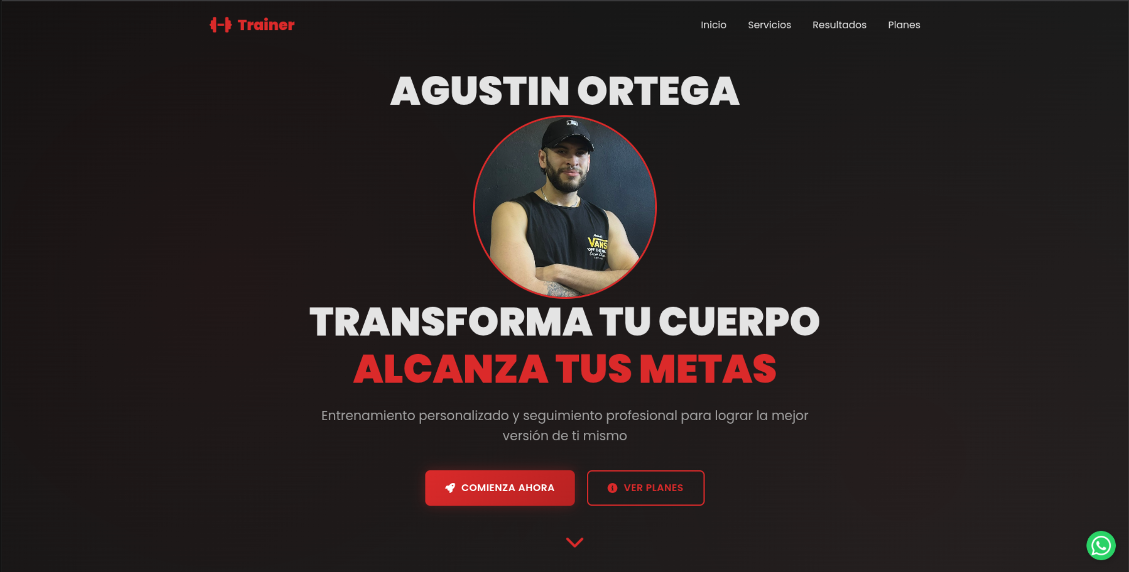 Captura del sitio Agustín Ortega — agustinortega.ar